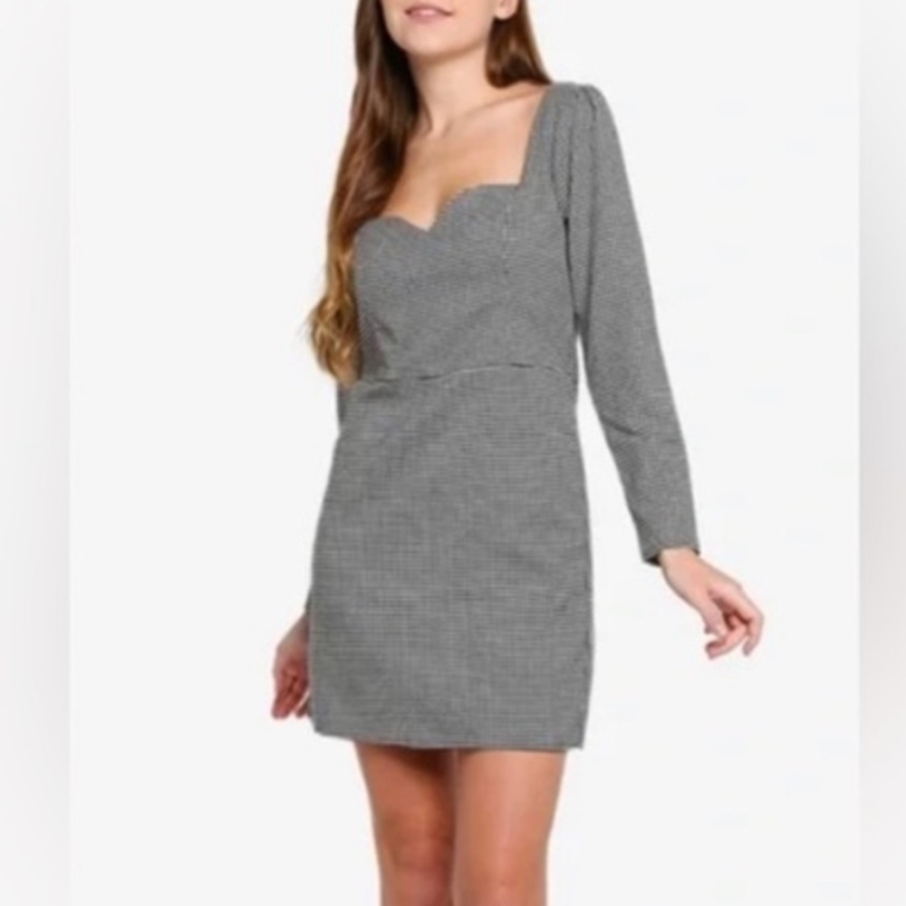 Abercrombie and Fitch Elegant Black and White Checkered Dress